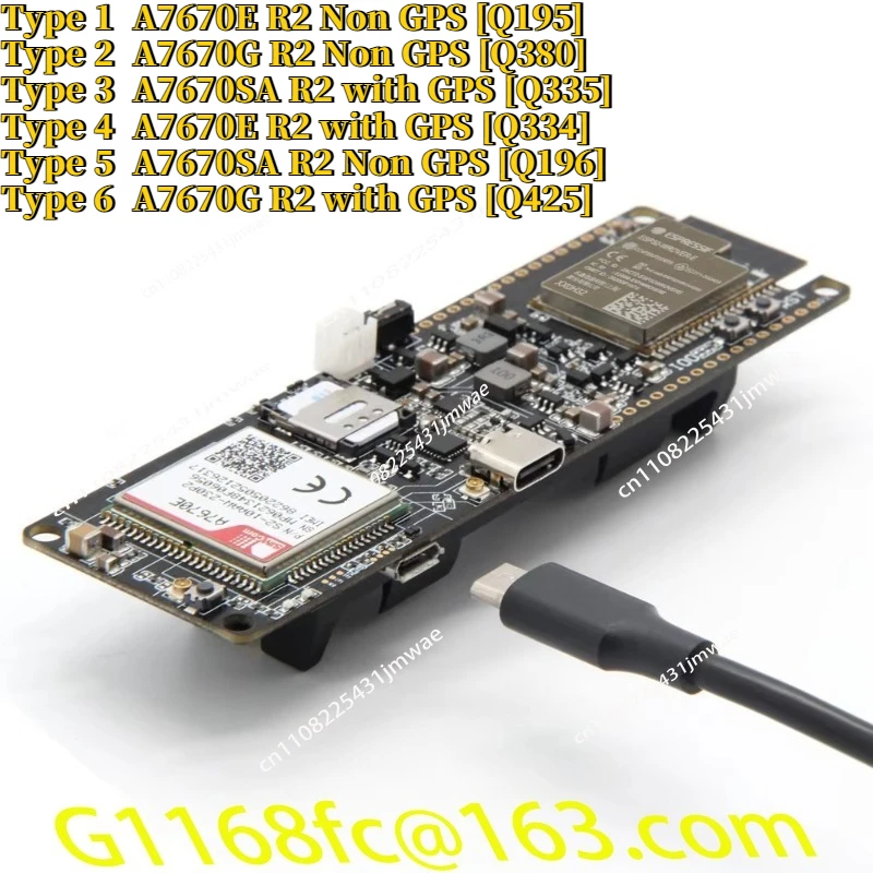 Esp32 Development Board - T-A7670G/E/SA R2 Modul SIM 4G LTE