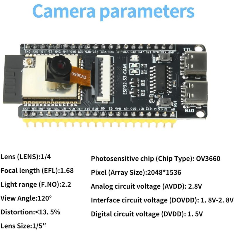Papan ESP32-S3-CAM dengan Kame - Esp32 Uart Module ulasan dan harga