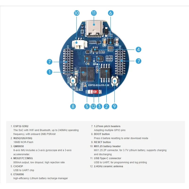 Papan pengembangan LCD ESP32-S - Esp32 S3 ulasan dan harga